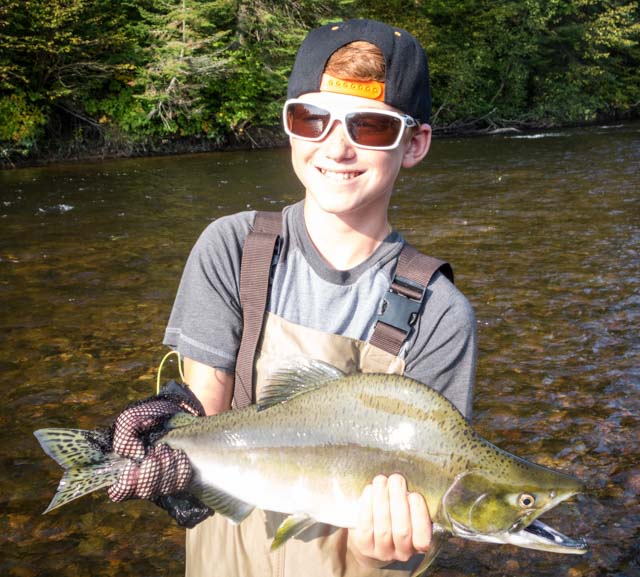 Fly Fishing friendly Salmon - Hawkins Outfitters - Northern