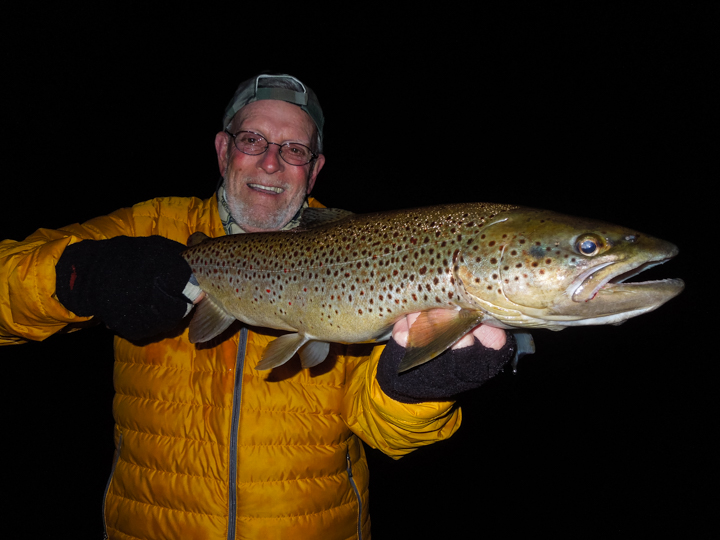night fishing for trout
